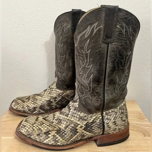 Men’s Anderson Bean Square Toe Eastern Cut Rattlesnake Boots 13EE - Picture 11 of 11